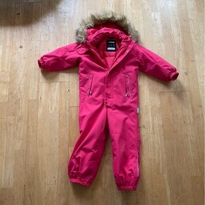 Reima 3T Pink Toddler Stavenger Waterproof Snowsuit